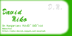 david miko business card